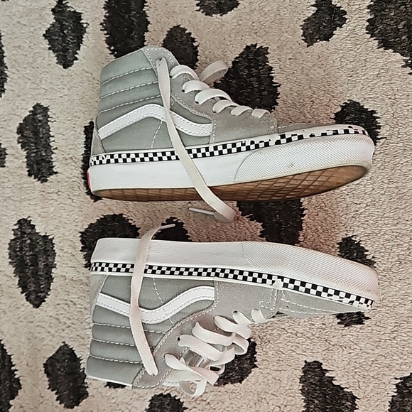 Vans Old Skool Ska-Hi Gray Suede Canvas Shoes Size 1 - Picture 6 of 9